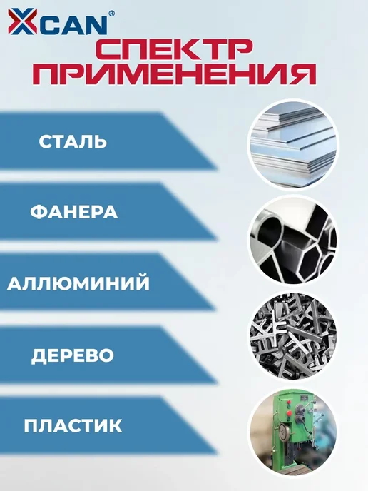 XCAN Набор зенкеров по дереву, по металлу 6-19 мм, 6 шт. сверло, 6 шт, фото 3