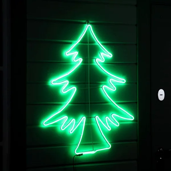 Неоновая фигура Ёлка, 70х85 см, 560 LED, свечение зелёное