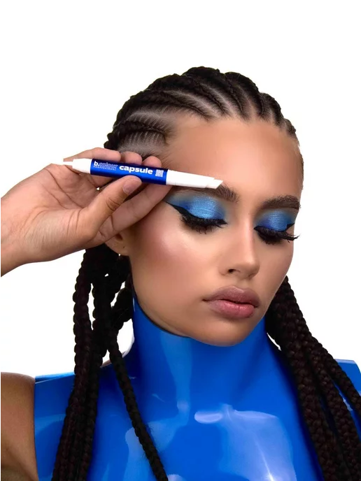 B.COLOUR PROFESSIONAL Воск гель для бровей фиксирующий с щеточкой CAPSULE, синий, фото 6