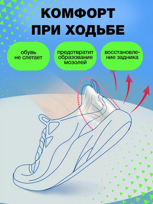 Help Home Подпяточник для обуви пяткоудерживатель напяточник для пяток, голубой, фото 2