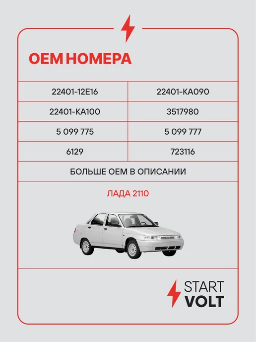 STARTVOLT Свечи зажигания 4 шт для Lada 2110, 4 шт, фото 2