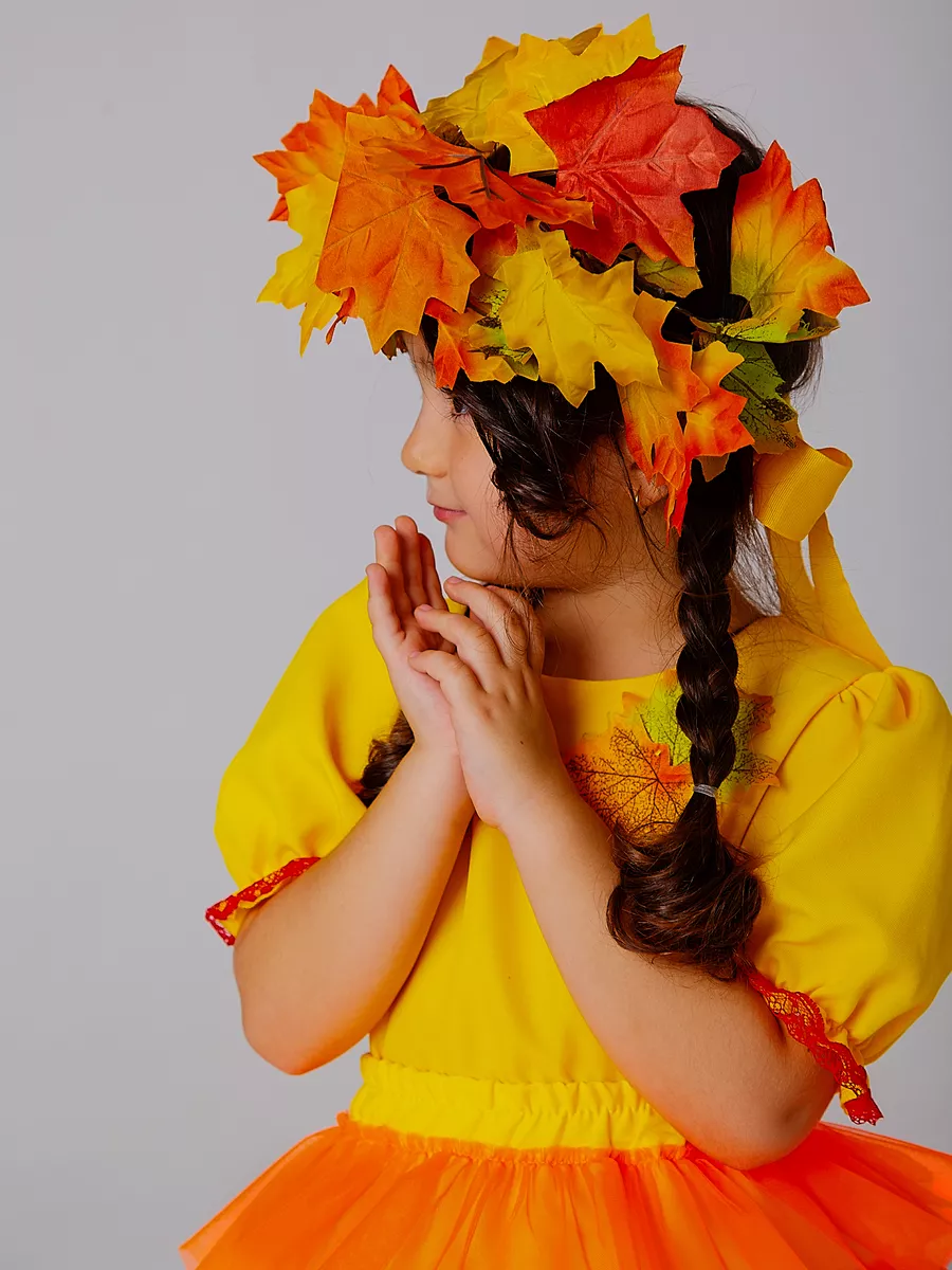 Карнавальный костюм платье осени для девочки