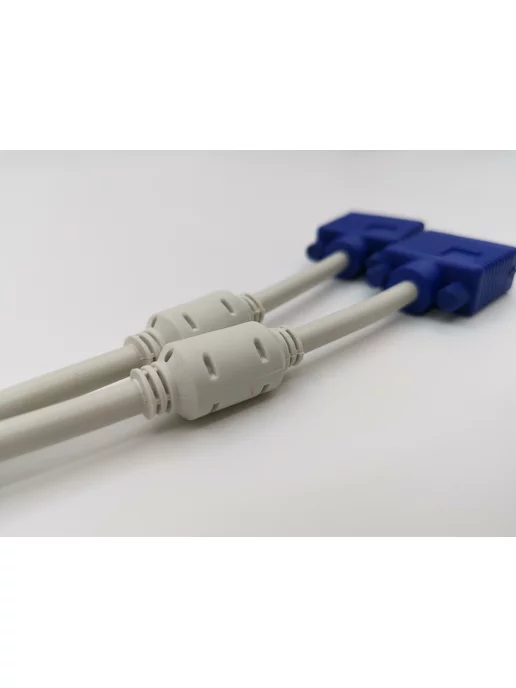 Mirazen Разветвитель VGA (15p M) - 2 VGA (15p F), длина - 25 см, синий, фото 5