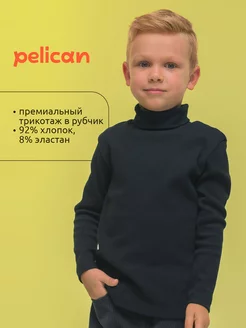 Водолазка для мальчиков черная в рубчик PELICAN 175447902 купить за 1 020 ₽ в интернет-магазине Wildberries