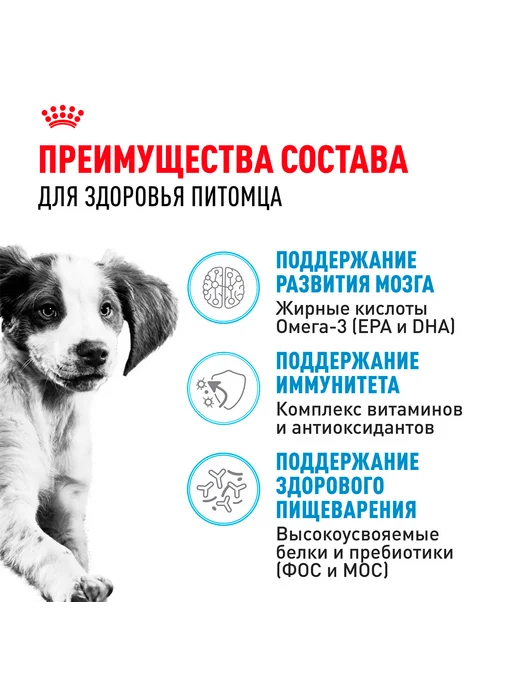 Сухой корм Royal canin для собак, средние, щенки, 3 кг, фото 3