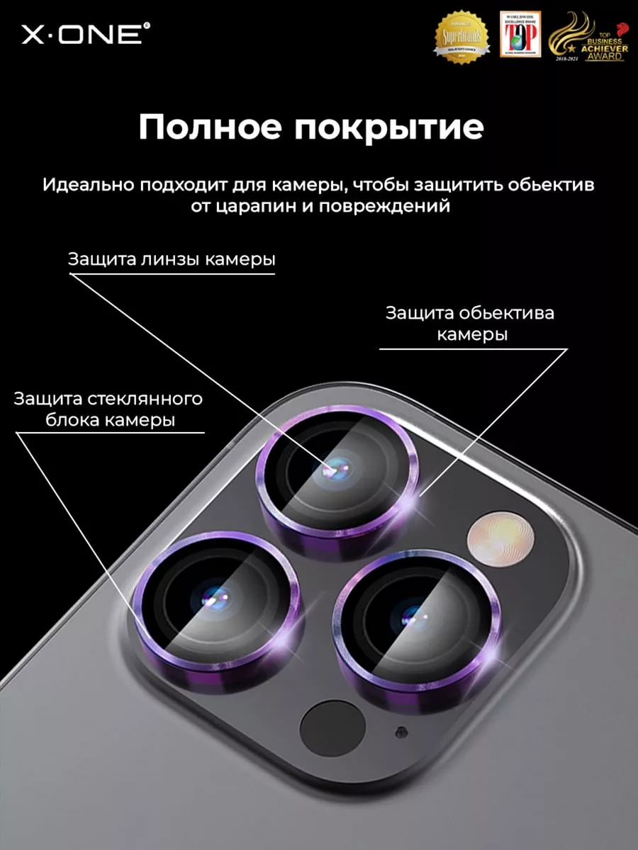 Сапфировое стекло на камеру 15 Pro/15 Pro Max X-ONE 175468429 купить за 1  587 ₽ в интернет-магазине Wildberries