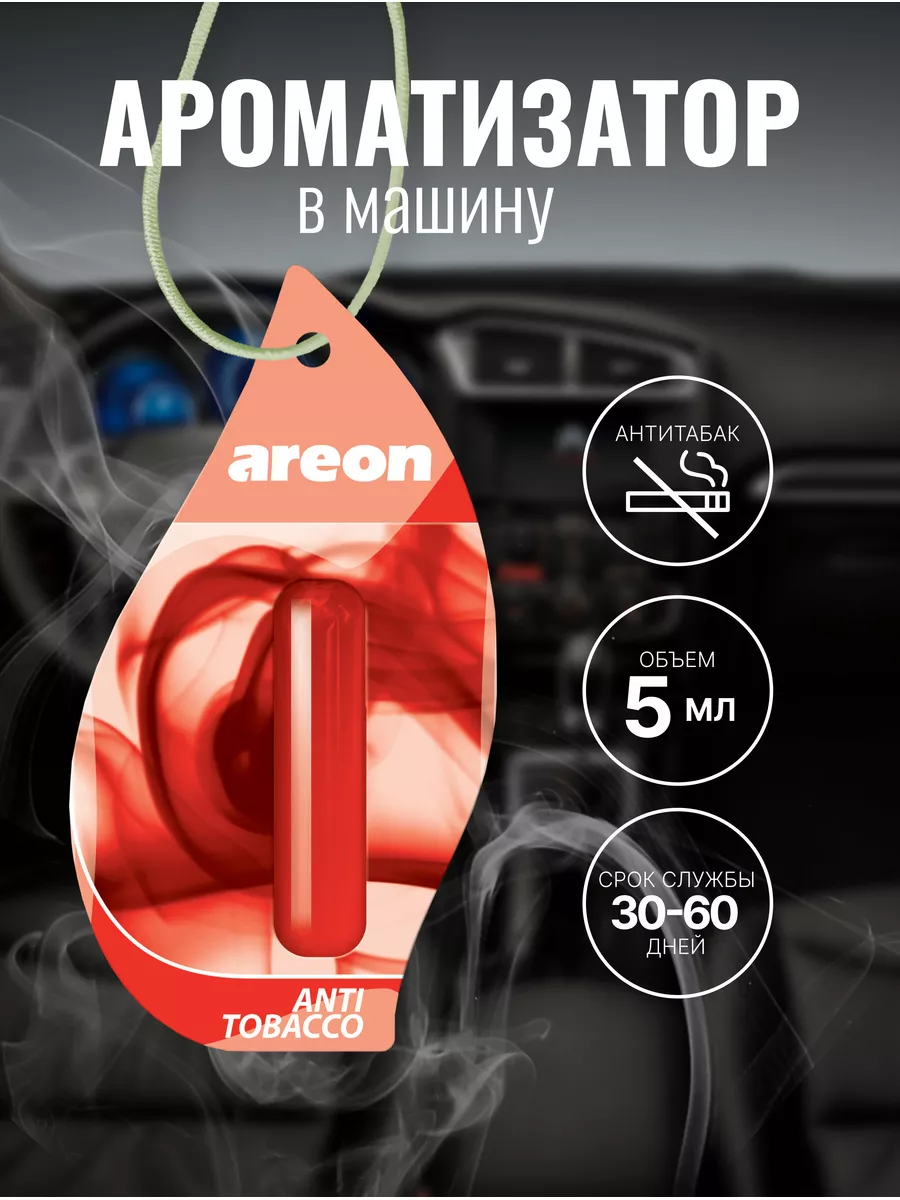 Аромат. воздуха Areon Liquid 5 ml Anti Tobacco AREON вонючка пахучка  ароматизатор машина 175469884 купить за 293 ₽ в интернет-магазине  Wildberries