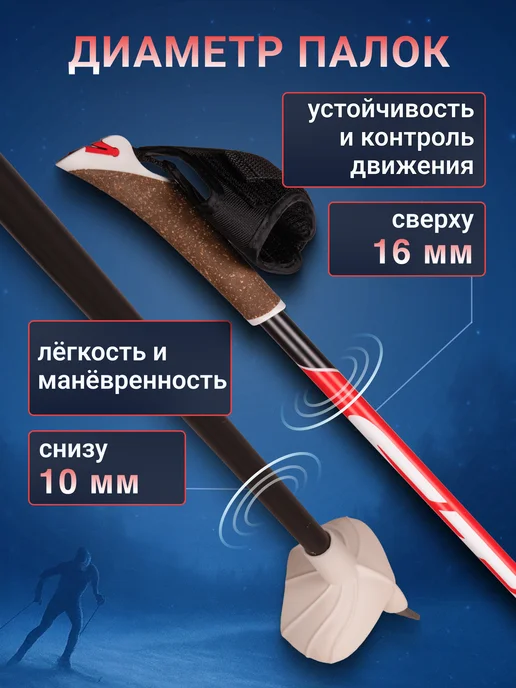 STC Лыжные палки X-Race Carbon 100% углеволокно для беговых лыж, вариант, фото 4