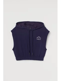 Укороченное худи с капюшоном без рукавов H&M 175477981 купить за 1 371 ₽ в интернет‑магазине Wildberries