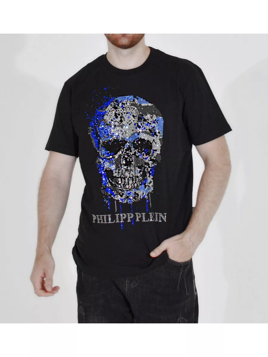 Футболка со стразами Philipp Plein 175490834 купить в интернет-магазине  Wildberries