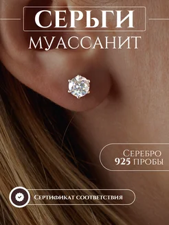 Серьги серебро 925 гвоздики ATOMgems collection 175490912 купить за 3 432 ₽ в интернет-магазине Wildberries