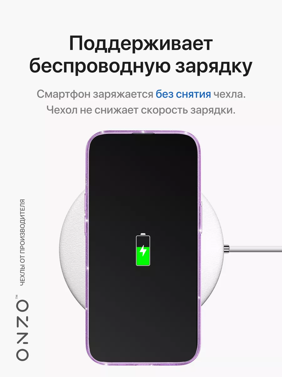 Прозрачный чехол на iPhone 14 Pro Max блестящий ONZO 175542141 купить за  180 ₽ в интернет-магазине Wildberries