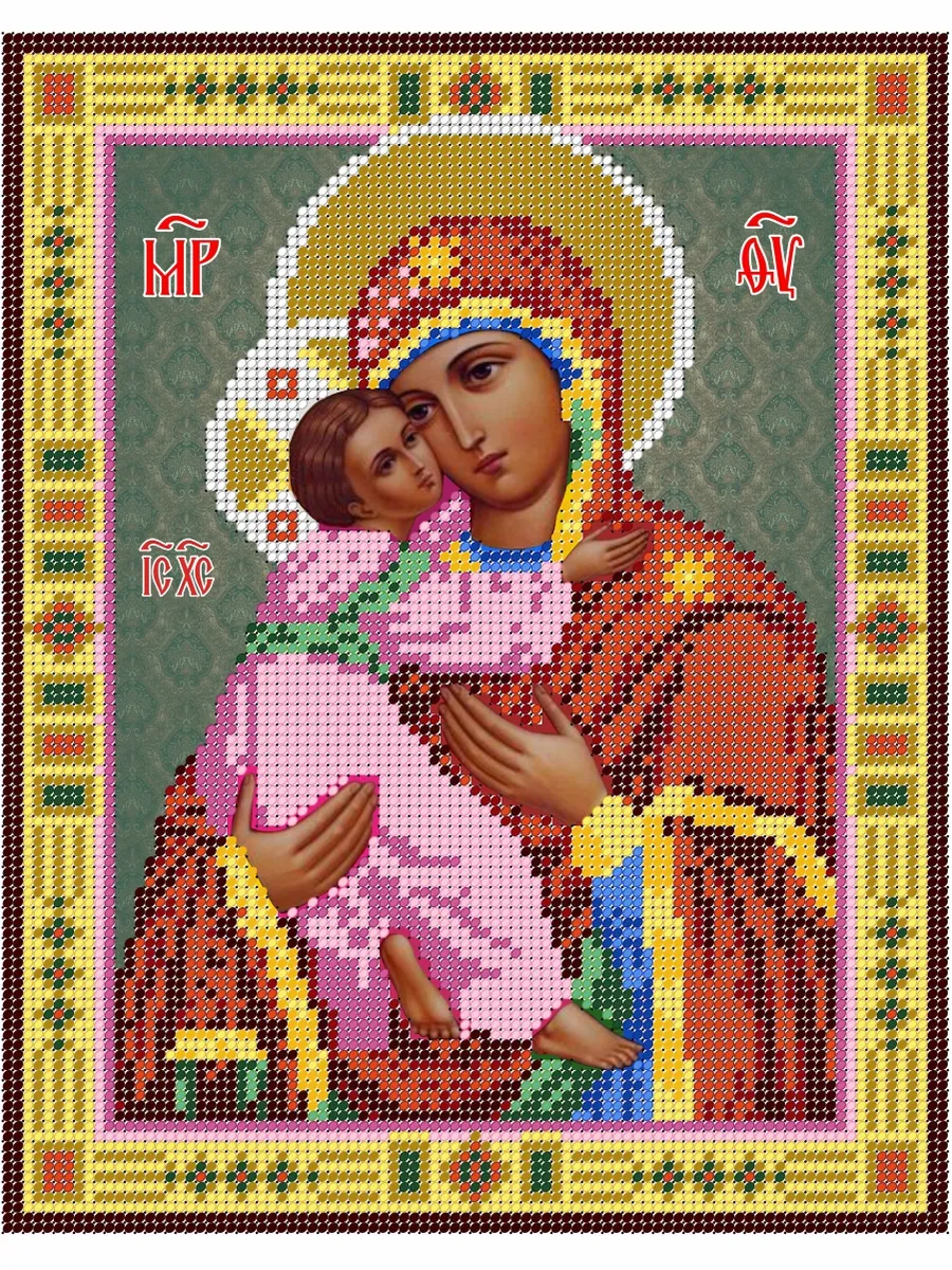 Основа для вышивки "Владимирская икона Божией Матери"
