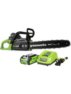 Пила аккумуляторная 40 В 35 см Greenworks 175562212 купить за 22 828 ₽ в интернет-магазине Wildberries