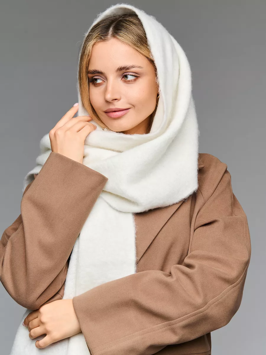 Объемный шарф с бахромой цвет: индиго, артикул: – купить в интернет-магазине sela