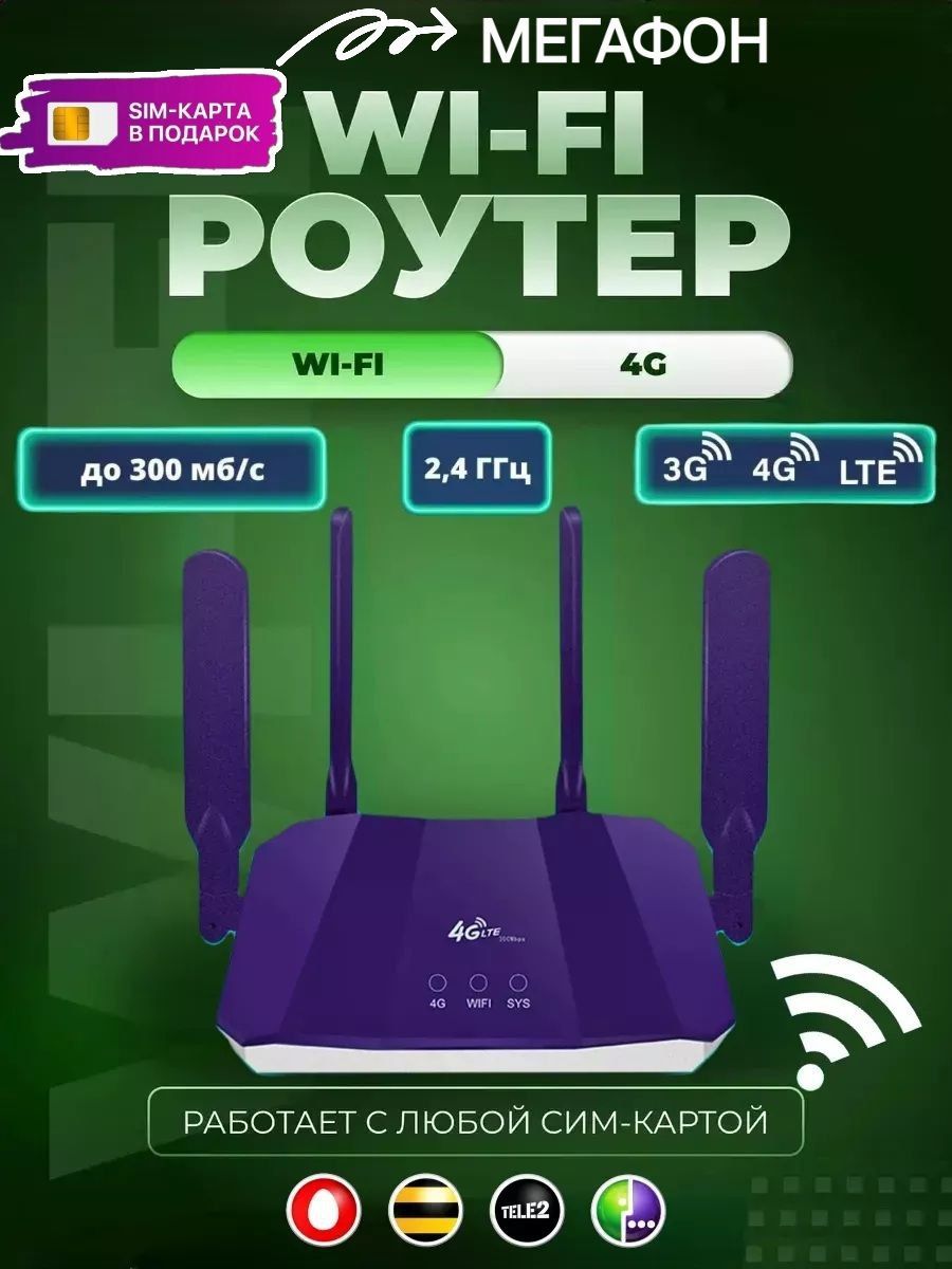 Wi-fi Роутер 4g с поддержкой сим карты RU-Shop 175619796 купить за 2 059 ₽  в интернет-магазине Wildberries