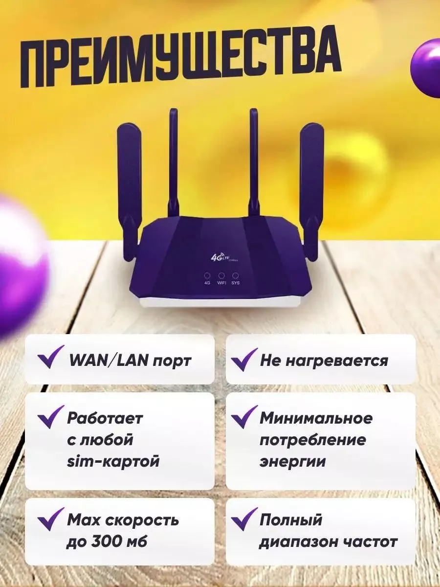 Wi-fi Роутер 4g с поддержкой сим карты RU-Shop 175619796 купить за 2 401 ₽  в интернет-магазине Wildberries