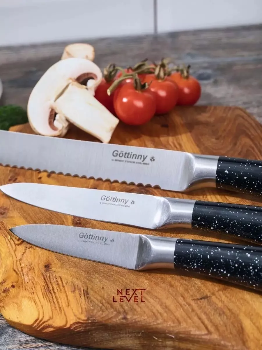 Ножи кухонные набор на подставке из 9 предметов Knife set 175629694 купить  за 1 870 ₽ в интернет-магазине Wildberries