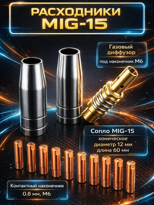 Nanosounds Расходники для сварочного полуавтомата MIG 15, серый
