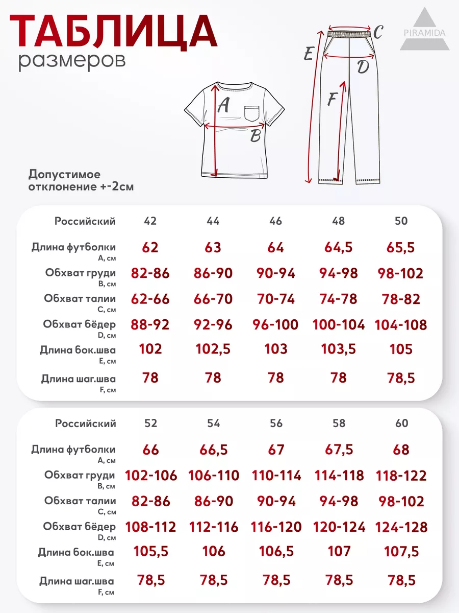 Пижама со штанами в клетку парная PIRAMIDA 175717657 купить за 1 693 ₽ в  интернет-магазине Wildberries