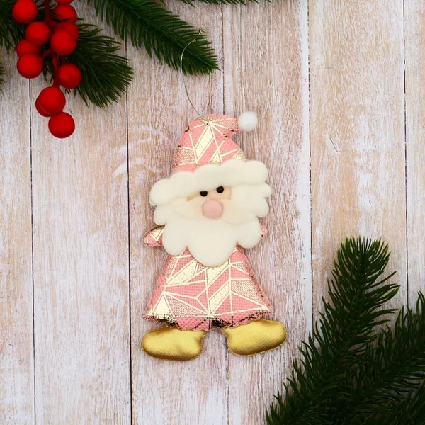 Новогоднее украшение игрушка Дед Мороз 6х12 см