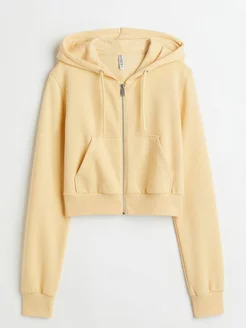 Толстовка на молнии укороченная H&M 175896058 купить за 1 815 ₽ в интернет‑магазине Wildberries