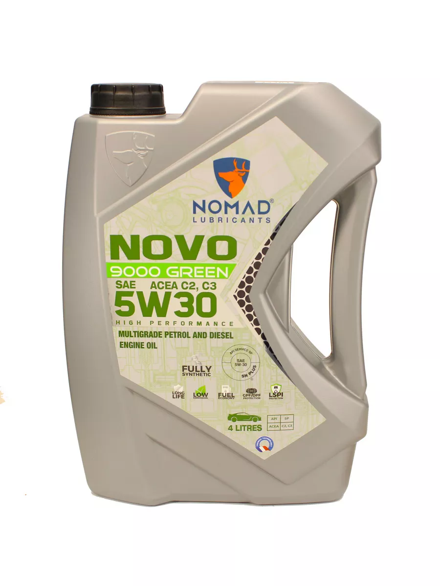 NOMAD Масло моторное NOVO 9000 GREEN 5W-30 (4 л) NOMAD 175897334 купить за  4 494 ₽ в интернет-магазине Wildberries