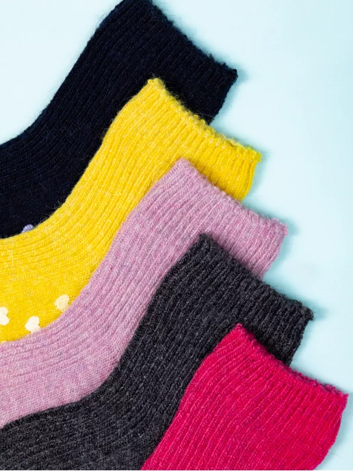 Kidsocks Теплые носки шерстяные со стопперами, черный, фото 4