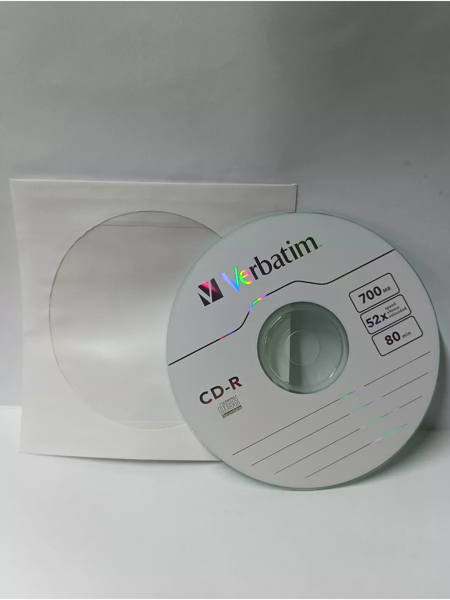 Диск для записи МРТ/КТ CD-R в конверте 1шт. Verbatim 176010049 купить в  интернет-магазине Wildberries