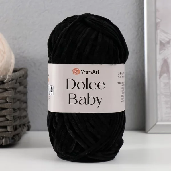 Пряжа для вязания «Dolce Baby» 85м/50 гр, 742 черный