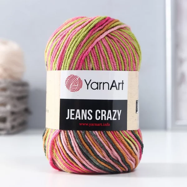 Пряжа для вязания «Jeans crazy» 160м/50гр, 7206 принт