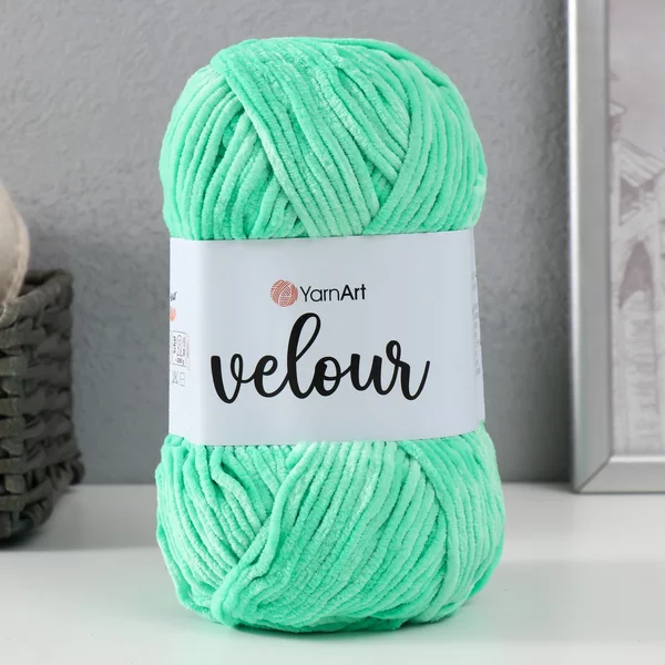 Пряжа для вязания «Velour» 170м/100г, 861 ярко-зеленый