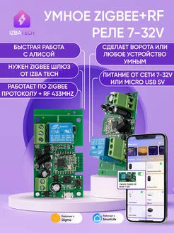 Умное реле контроллер для Алисы с Zigbee Izba Tech - Умный дом 176044794 купить за 1 192 ₽ в интернет-магазине Wildberries