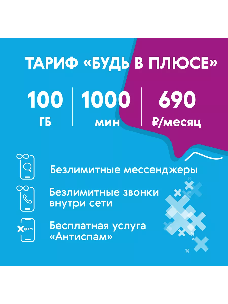 Сим-карта Выбери свой тариф! ГПБ Мобайл 176045085 купить в  интернет-магазине Wildberries