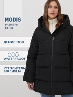 Куртка с капюшоном большие размеры Plus Size Modis 176080203 купить за 3 449 ₽ в интернет-магазине Wildberries