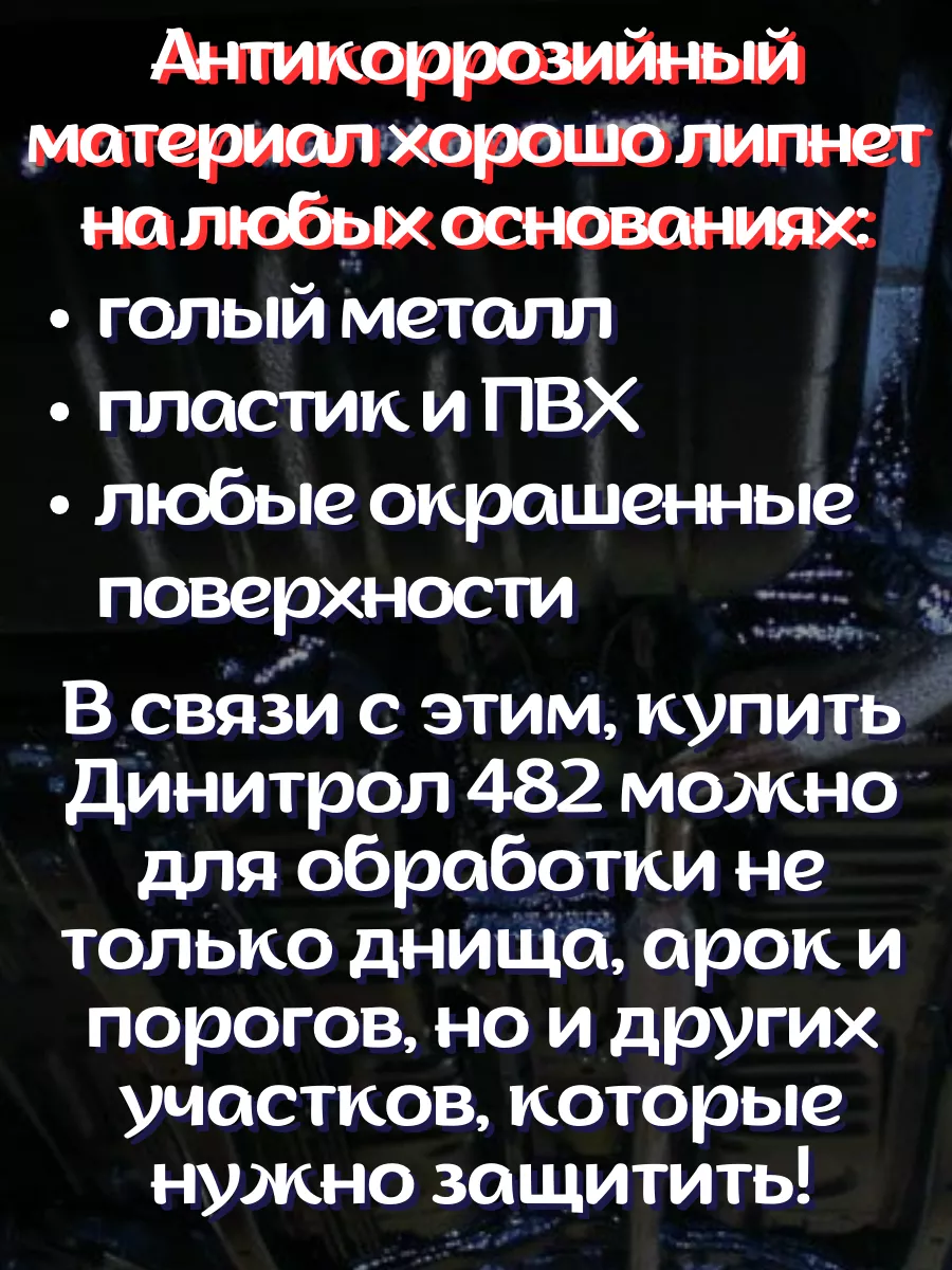 Антикор для автомобиля Динитрол 482 для днища и арок 1л Dinitrol 176110543  купить за 1 543 ₽ в интернет-магазине Wildberries