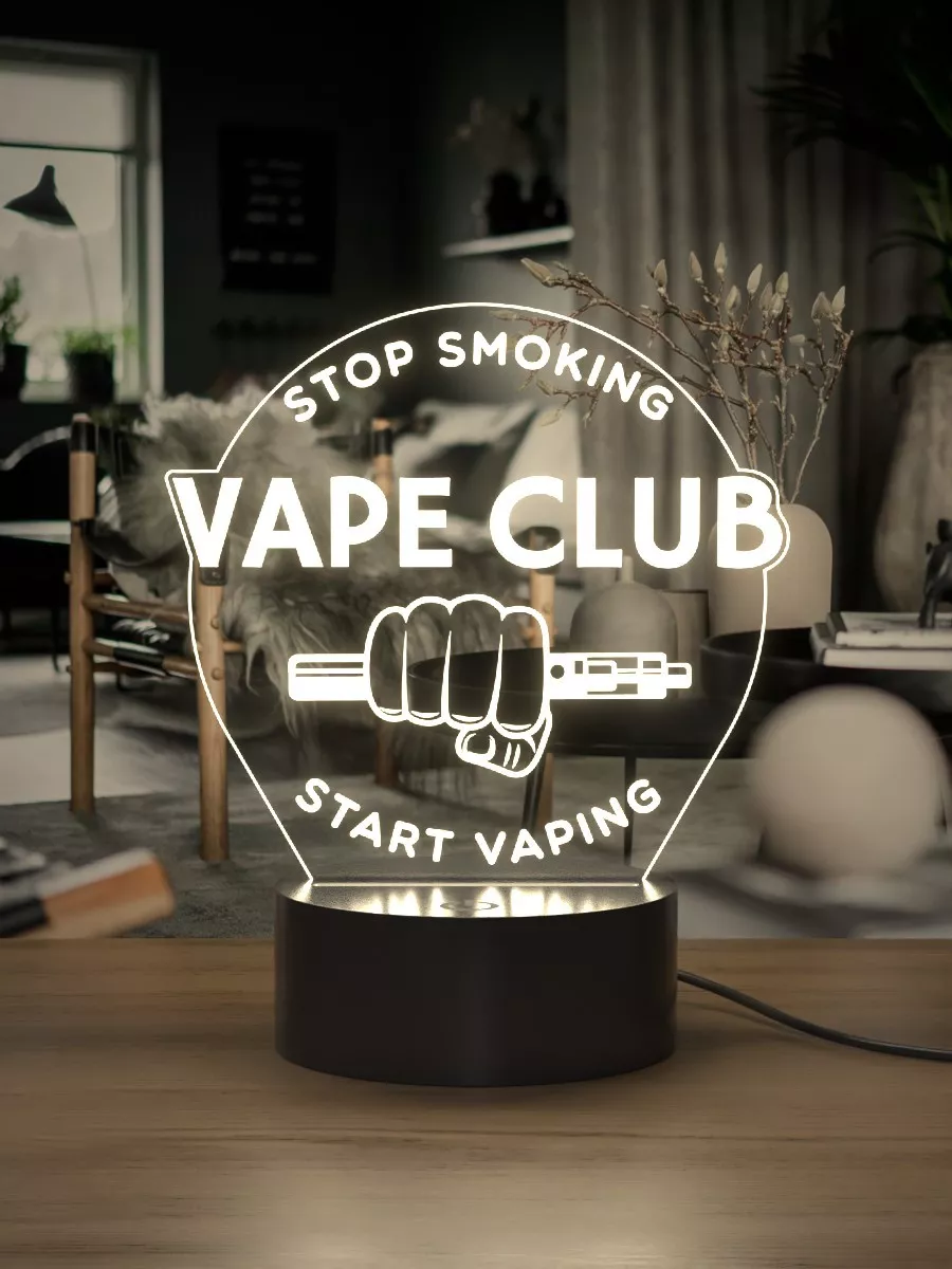 Световая надпись Vape Сlub / Прекращай курить Light Inside - именные  подарки 176137011 купить за 933 ₽ в интернет-магазине Wildberries