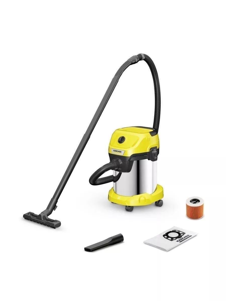 Пылесос хозяйственный WD 3 S V-17/4/20 (1.628-135.0) Karcher 176137164  купить за 11 569 ₽ в интернет-магазине Wildberries