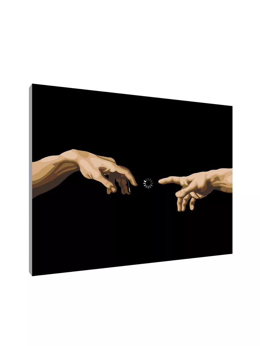 Раскраски по номерам - Репродукция «Сотворение Адама» Микеланджело Буонаротти, 40х80 см