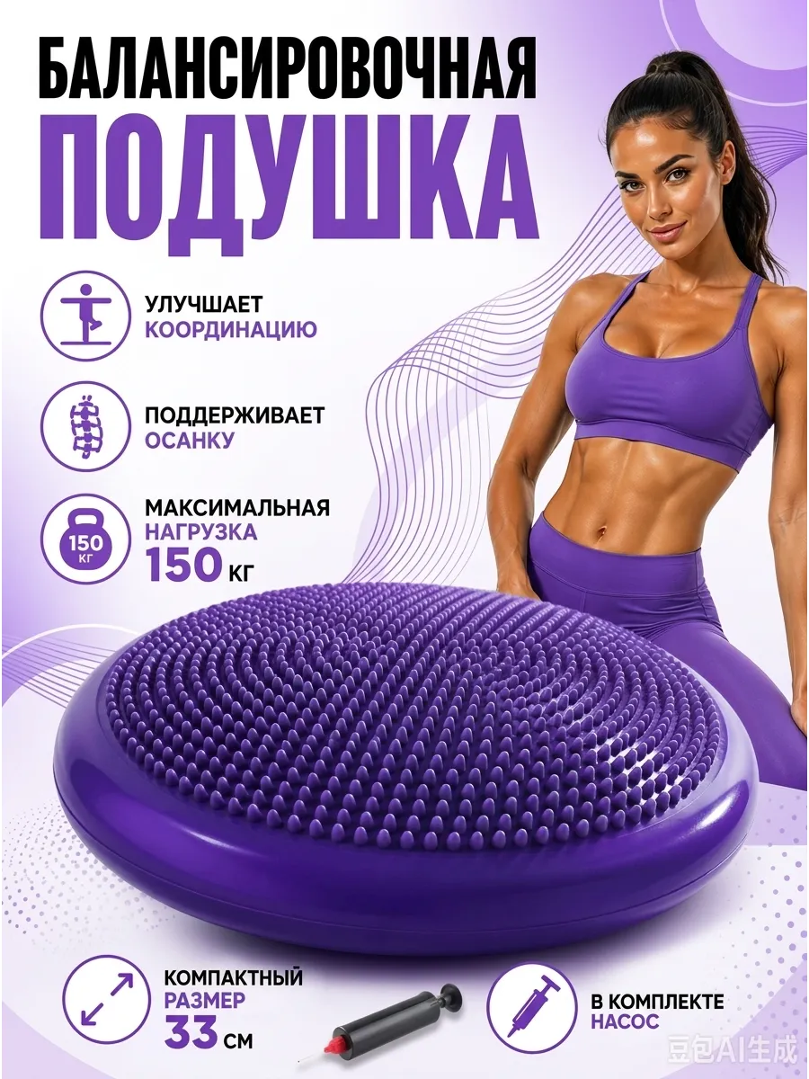 Балансировочная подушка массажная