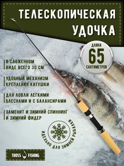 Удочка телескопическая зимняя Tross Fishing 176167018 купить за 215 ₽ в интернет-магазине Wildberries