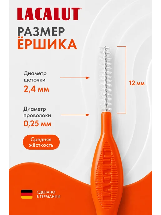 Lacalut Interdental межзубные цилиндрические ёршики 1,7мм 5шт, 10 шт, фото 3
