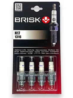 Свечи зажигания N17 1316 для ГАЗ 4 шт Brisk 176182196 купить за 794 ₽ в интернет-магазине Wildberries