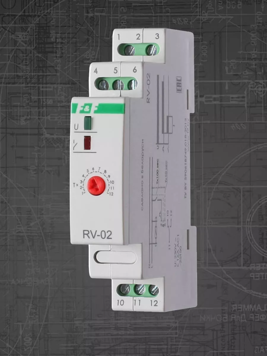 Реле времени с задержкой выключения RV-02 Евроавтоматика F&F 176220226  купить в интернет-магазине Wildberries