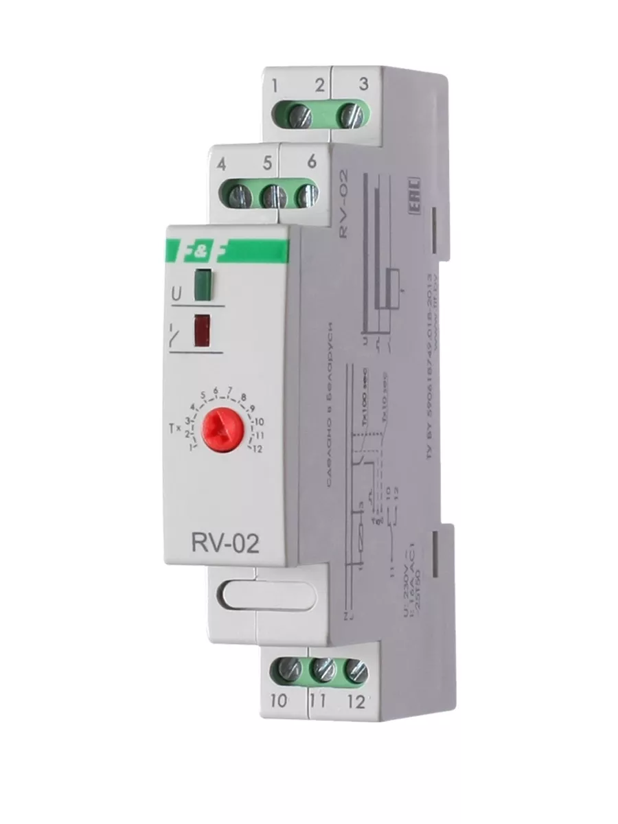 Реле времени с задержкой выключения RV-02 Евроавтоматика F&F 176220226  купить в интернет-магазине Wildberries