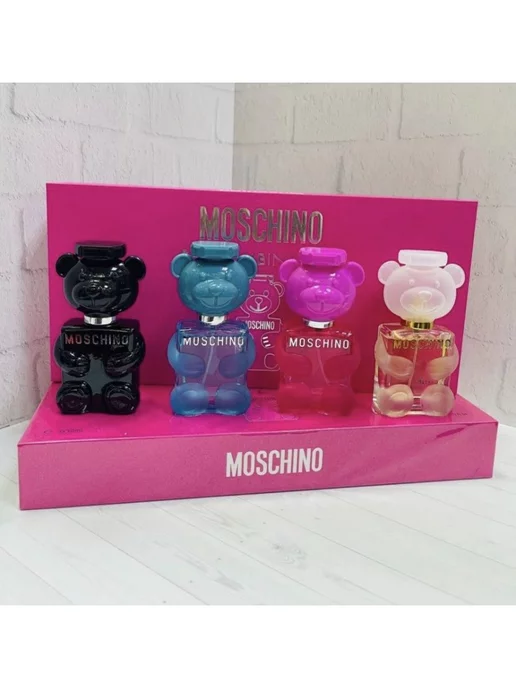 Perfumery Подарочный набор 4 в 1 мишка moschino toy москино, 30 мл, 4 шт, фото 3