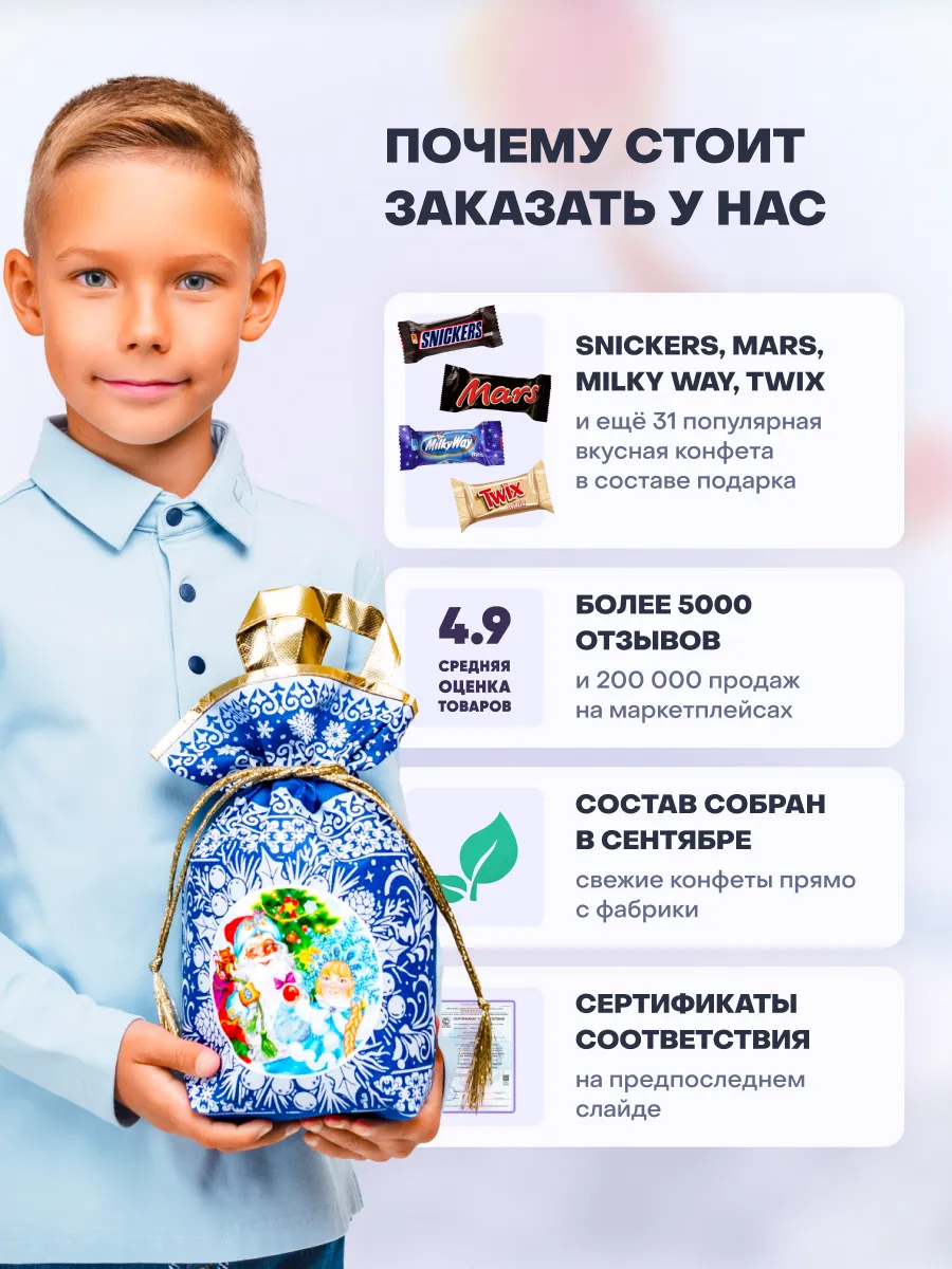 Сладкий подарок на Новый год 2024 Feliz.store 176248853 купить в  интернет-магазине Wildberries