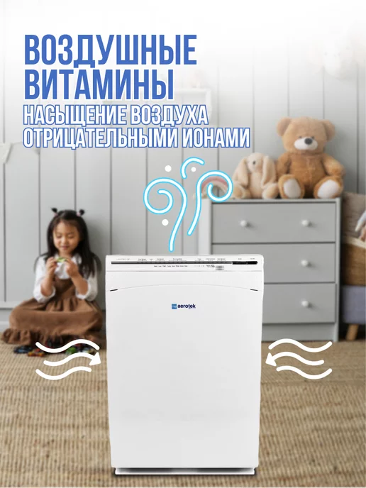 Aerotek Очиститель воздуха для квартиры и дома, белый, фото 2