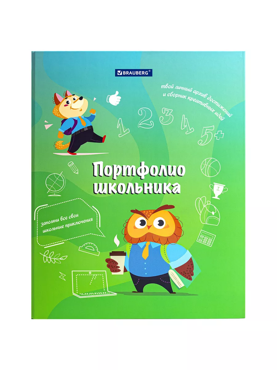 Папка портфолио школьника на кольцах