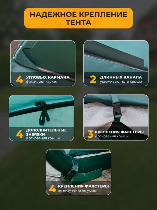 JEONIX Тент-шатер для качелей Пилот (210х150х170см) зеленый, зеленый, фото 7